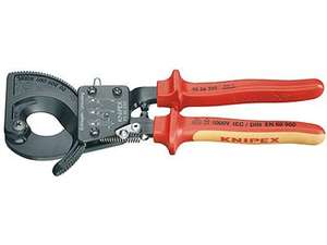 Kleště na kabely 250 mm KNIPEX 95 36 250 - 1000V. Chromováno, vícesložkové návleky VDE