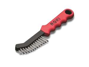 Ruční kartáč 225 mm na brzdové třmeny Lessmann ROKI, INOX (V4A) drát, hladký, 2-řadový
