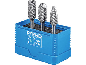 Stopkové frézy z tvrdokovu Pferd 1414 ALLROUND (sada 3 ks)