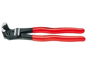 Čelní pákové štípací kleště na čepy 200 mm KNIPEX 61 01 200 - leštěná hlava, plastové návleky