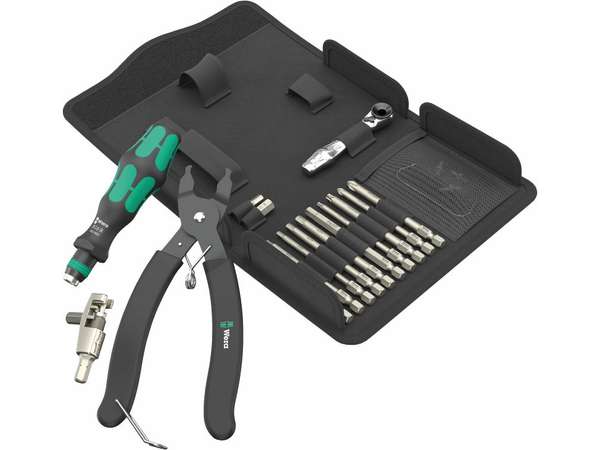 Wera 136042 Náradie pre cyklodielňu vrátane nitovača reťaze 9532 (Sada 20 dielov)