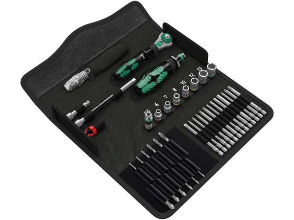 Wera 135928 Náradie Kraftform Kompakt M 1 kov s račňou 1/4" Zyklop Speed (Sada 39 dielov)
