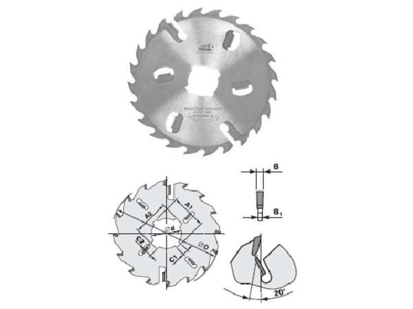Pílový kotúč s SK priemer 400 x 4,0/2,8 x 80 – 24+4 FZ, typ 22 5394.1