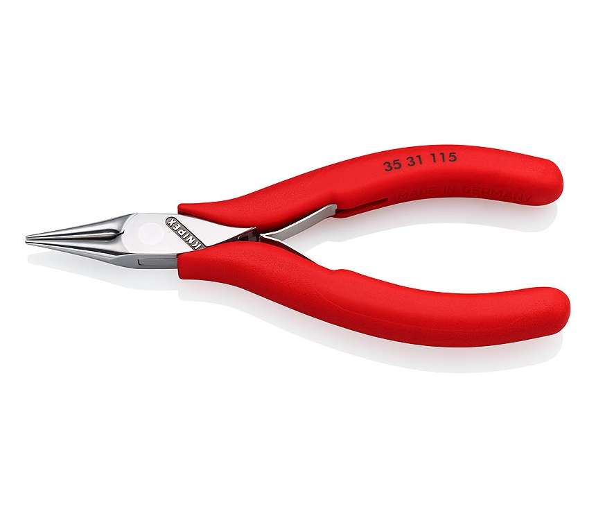 Montážní kleště pro elektroniku 115 mm KNIPEX 35 31 115 - leštěná hlava, plastové návleky