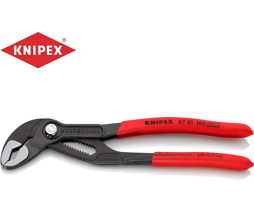 Kleště siko na trubky Cobra 180 mm KNIPEX 87 01 180 DIN ISO 8976 - leštěná hlava, plastové návleky