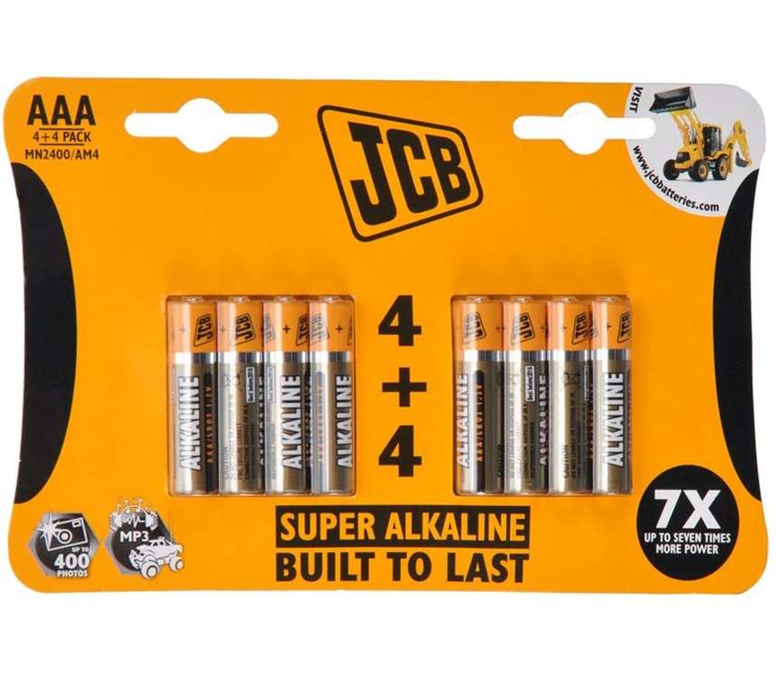 Alkalická batéria AAA JCB SUPER typ LR03 (Balenie 8 ks)