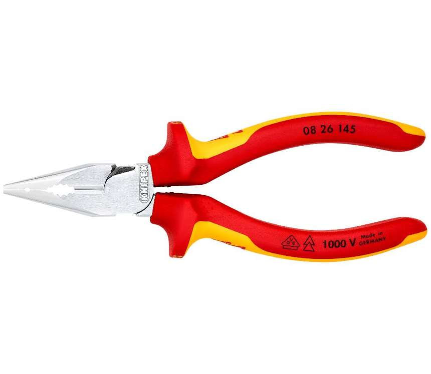 Kombinované kleště 145 mm, úzké, ploché Knipex 08 26 145 VDE