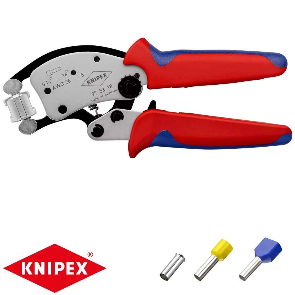 Samonastavitelné kleště Knipex Twistor16 pro lisování kabelových koncovek