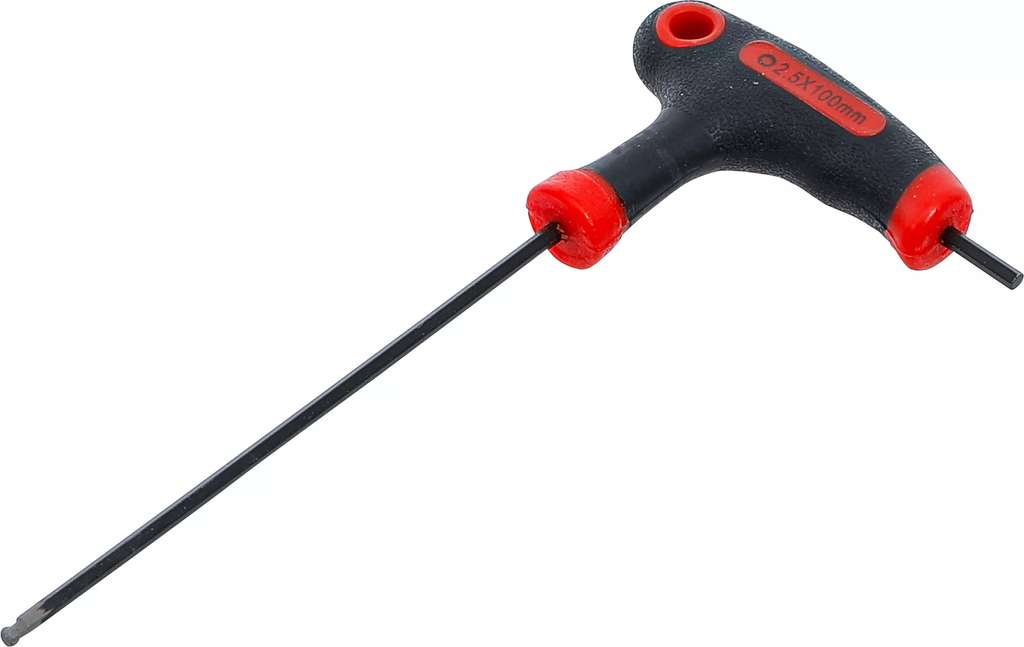 Zástrčný šestihranný klíč (inbus) Kraftmann 2,5 mm s T-rukojetí BGS107882-2.5 a boční čepelí