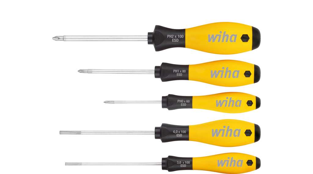 Šroubováky SoftFinish ESD SL+PH řada 302ESD (Sada 5 ks)