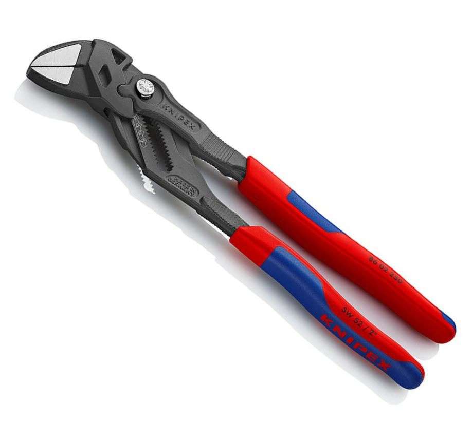 Klešťový klíč 250 mm, Knipex 86 02 250 SB - leštěná hlava, vícesložkové návleky