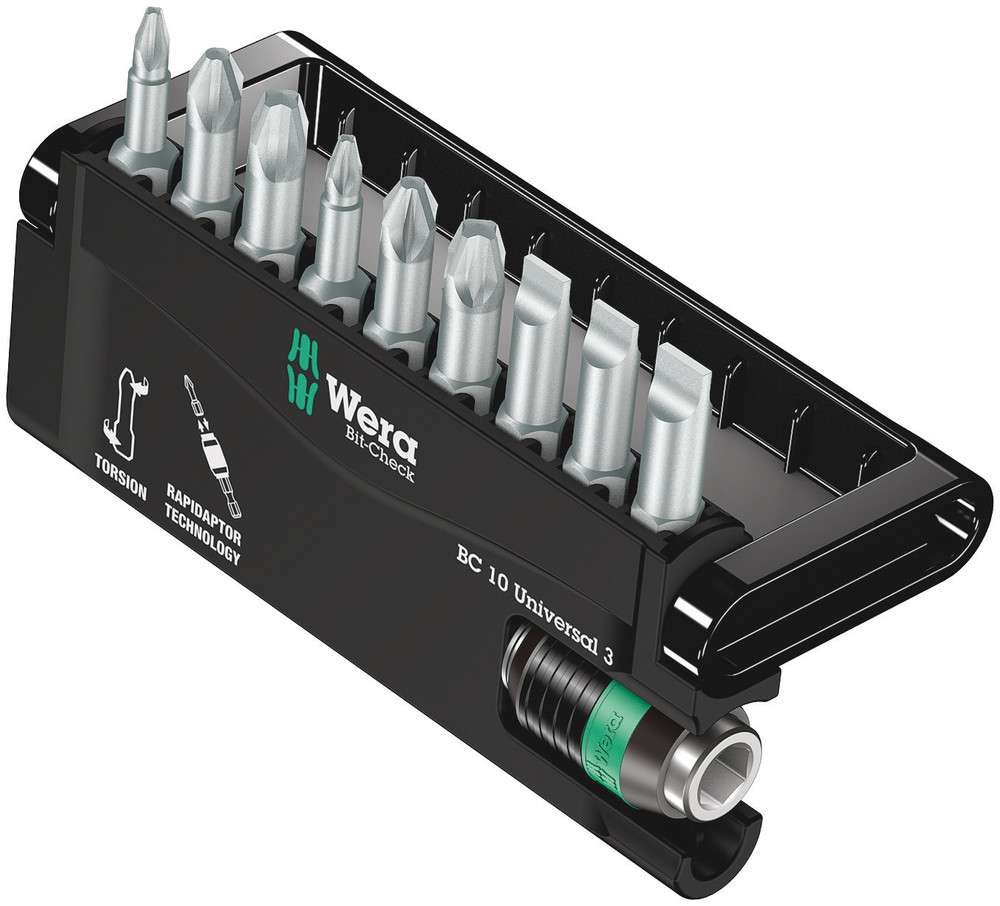 Wera 056375 Houževnaté bity Bit-Check 10 Universal 3 (Sada 10 dílů)