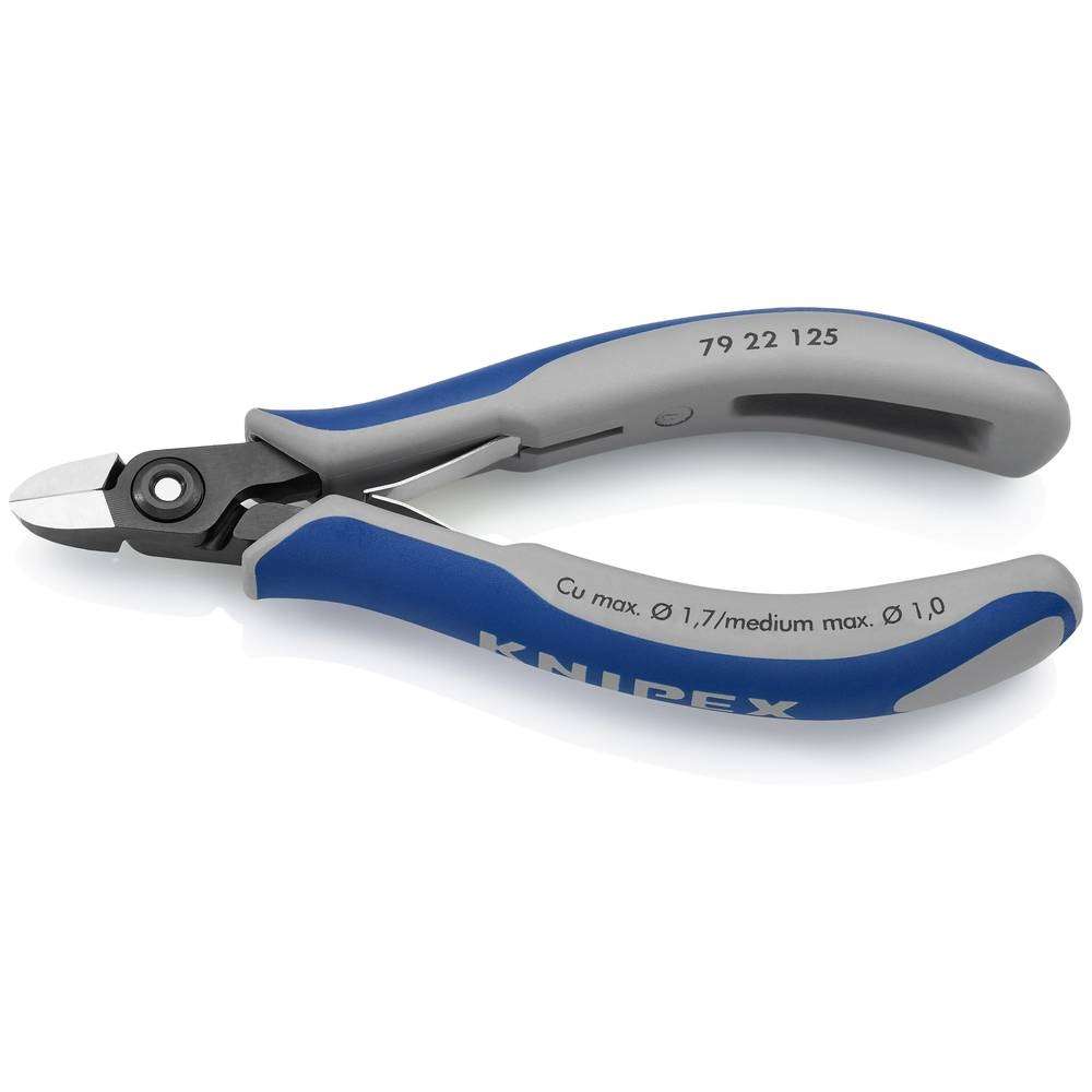 Přesné boční štípací kleště pro elektroniku 125 mm KNIPEX 79 22 125 - leštěná hlava, vícesložkové návleky