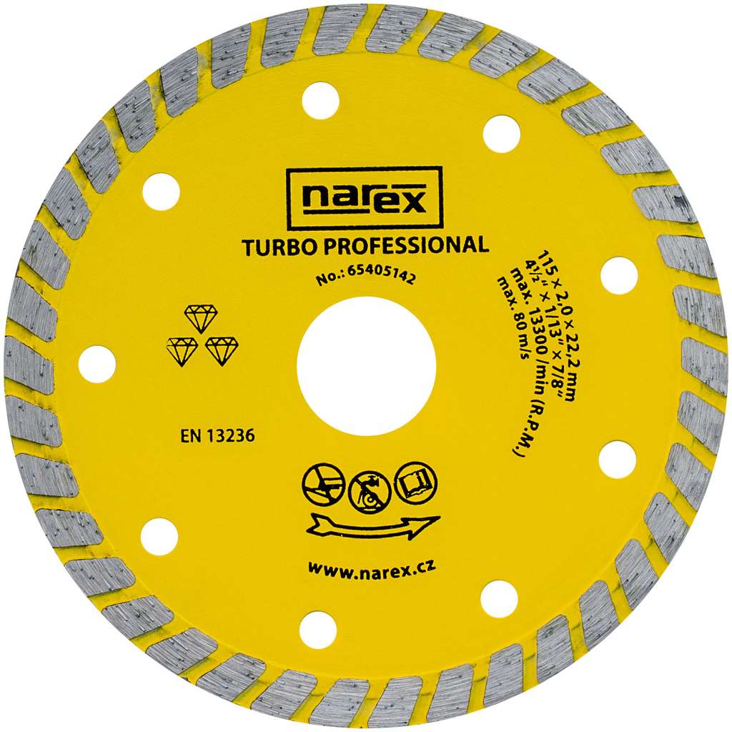Segmentový diamantový řezný kotouč 115 mm Narex DIA 115 TP