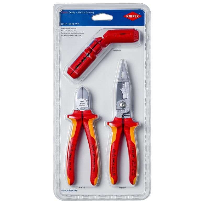 Nástroje pro elektroinstalace Knipex Knipex 00 31 30 BK V01 (Sada 3 dílů)