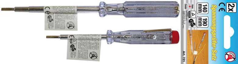 Zkoušečka Kraftmann 120 ÷ 250 V BGS100721, délka 140 a 190 mm. Sada 2 díly