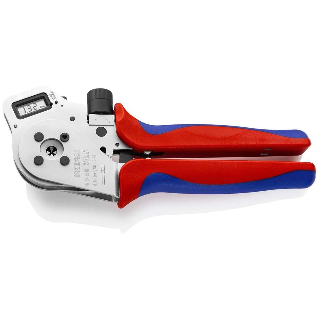 Čtyřtrnové digitální lisovací kleště 250 mm Knipex 97 52 65 DG A pro soustružené kontakty